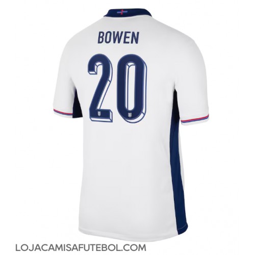 Camisa de Futebol Inglaterra Jarrod Bowen #20 Equipamento Principal Europeu 2024 Manga Curta